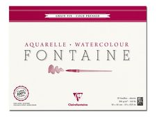 Clairefontaine Fontaine - Bloc de papier aquarelle grain fin - 30 x 40 cm - 25 feuilles - 300 g/m²