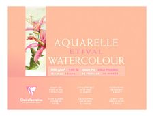 Clairefontaine Etival - Bloc de papier aquarelle - 25 feuilles 18 x 24 cm - 300 g/m²