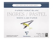 Clairefontaine Ingres Pastel - Bloc de papier dessin - 25 feuilles 24 x 30 cm - 130 g/m²