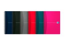 Oxford Office Essentials - Cahier à spirale A5 - 180 pages - petits carreaux (5x5 mm) - disponible dans différentes couleurs