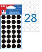 Apli Agipa - 168 Pastilles adhésives - noir - diamètre 15 mm - réf 111847