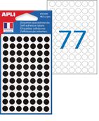 Apli Agipa - 462 Pastilles adhésives - noir - diamètre 8 mm - réf 111837