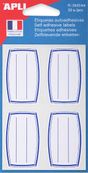 Apli Agipa - 32 Étiquettes scolaires cadre et lignes bleus - 33 x 53 mm - réf 111934