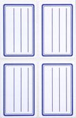 Apli Agipa - 32 Étiquettes scolaires cadre et lignes bleus - 36 x 56 mm - réf 111977