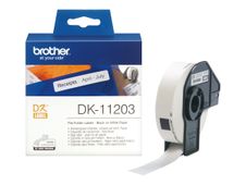 Brother DK-11203 - Ruban d'étiquettes auto-adhésives - 1 rouleau de 300 étiquettes (17 x 87 mm) - fond blanc écriture noire
