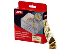 APLI - Rouleau de 1000 Étiquettes cadeau Plaisir d'offrir
