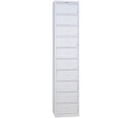 Colonne à clapets - L41 x H198 x P35 - 10 clapets - gris clair