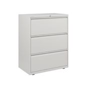 Crédence métallique monobloc -  3 tiroirs - H102 x L80 x P48 cm - blanc