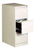 Classeur métallique monobloc professionnel - 3 tiroirs - H102 x L41 x P62 cm - beige