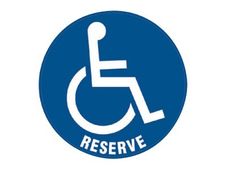 Pickup - Pictogramme rond - Réservé handicapés - 300 mm