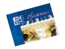 Oxford Música Fº - Tablero de música - encuadernado espiral - 20 hojas / 40 páginas - a rayas - azul