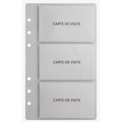 Exacompta Exatime 17 - Recharge pour organiseur - 5 pochettes pour cartes de visite - 10,5 x 17,2 cm