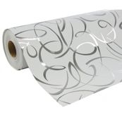 Clairefontaine Premium - Papier cadeau - 70 cm x 50 m - 80 g/m² - arabesques argentées