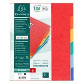 Exacompta Nature Future - Intercalaire 6 positions - A4 Maxi - carte lustrée colorée