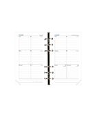 Recharge pour organiseur Timer 17 Horizontal - 1 semaine sur 2 pages - 10 x 17 cm - Quo Vadis