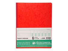Exacompta - Piqûre comptable - 6 colonnes par page - 32 x 25 cm - 80 pages