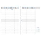 Exacompta Exatime 29 - Recharge pour organiseur - 1 semaine sur 2 pages 1/4H - 21 x 29,7 cm