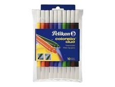 Pelikan Colorella duo C 407 - marqueur double pointe - couleurs assorties (pack de 10)