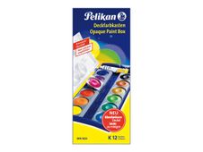 Pelikan 735 K/12 - peinture - noir, jaune, orange, violet, bleu d'outremer, Sienne brulée, bleu vert, jaune vert, ocre jaune, bleu cyan, blanc de Chine, rouge magenta, foncé vermillon