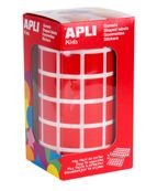 Rollo Gomets cuadrados 15mm Rojo