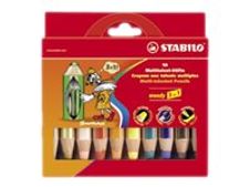 STABILO woody 3 in 1 - crayon de couleur - 10 pièces (pack de 5)