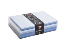 Clairefontaine - enveloppe - International C6 (114 x 162 mm) - côté ouvert - bleu, bleu nuit, bleu lavande, bleu intense, myosotis - pack de 40