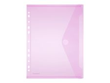 FolderSys - valisette - A4 - pour 20 feuilles - rouge, transparent