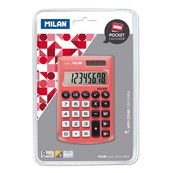 Calculadora 8 digitos pocket roja