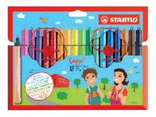 STABILO Cappi - feutre - couleurs assorties (pack de 18)