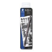 STAEDTLER Mars Lumograph 100B - Crayon - noir jet (pack de 6)