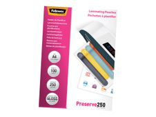 Fellowes Laminating Pouches Preserve 250 Micron - pack de 100 - brillant - A4 - pochettes plastifiées