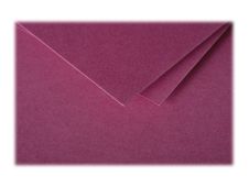 Pollen - enveloppe - 75 x 100 mm - côté ouvert - framboise - pack de 20