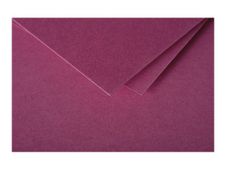 Pollen - enveloppe - 125 x 138 mm - côté ouvert - framboise - pack de 20