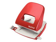 Leitz perforateur - 25 feuilles - 2 trous - métal - rouge