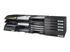 Leitz Plus - corbeille à courrier - pour A4 - noir