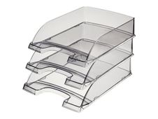 Leitz Plus - corbeille à courrier - pour A4 - limpide