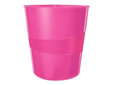 Leitz WOW - corbeille à papier - 15 L - polypropylène (PP), polystyrène - rose métallisé