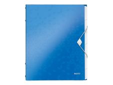 Leitz WOW - classeur - 6 positions - pour A4 - capacité : 200 feuilles - à onglets - bleu métallique