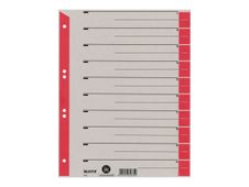 Leitz - intercalaire - 10 positions - pour 240 x 300 mm - à onglets - rouge