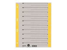 Leitz - intercalaire - 10 positions - pour A4 - à onglets - jaune
