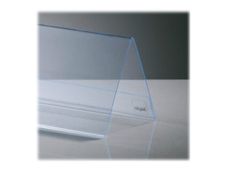 Présentoir 5 chevalets de table en plastique rigide - 240 x 90 mm - double face