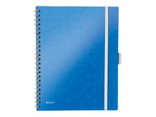 Leitz WOW Be Mobile - Bloc collège polypro - reliure à anneaux métalliques - A4 - 160 pages - ligné - bleu métallique