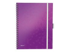 Leitz WOW Be Mobile - Bloc collège polypro - reliure à anneaux métalliques - A4 - 160 pages - ligné - violet