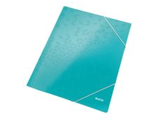 Leitz WOW - chemise à 3 rabats - pour A4 - capacité : 250 feuilles - bleu iceberg
