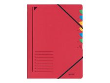 Leitz - classeur - 7 positions - pour A4 - à onglets - rouge