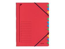 Leitz - intercalaire - 12 positions - pour A4 - rouge