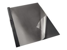 Esselte Vivida - chemise à clip - pour A4 - capacité : 25 feuilles - noir avec couverture transparente
