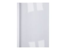 GBC LinenWeave - 100 couvertures à reliure thermique - tranche 1,5 mm - blanc