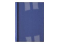 GBC LinenWeave - 100 couvertures à reliure thermique - tranche 3 mm - bleu