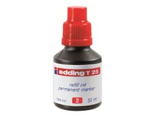 edding T 25 - Tinta - permanente - rojo - 30 ml